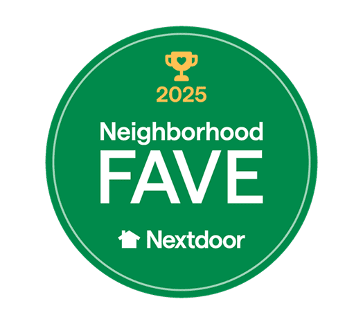 2025 Nextdoor Neighborhood FAVE award logo.