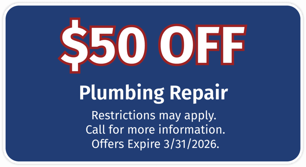 American Rooter Plumbing discount for $50 OFF a plumbing repair. Call 402-810-8444 for details.